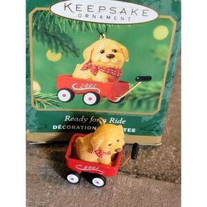 Hallmark Mini 2001 ready for a ride ornament Xmas decor